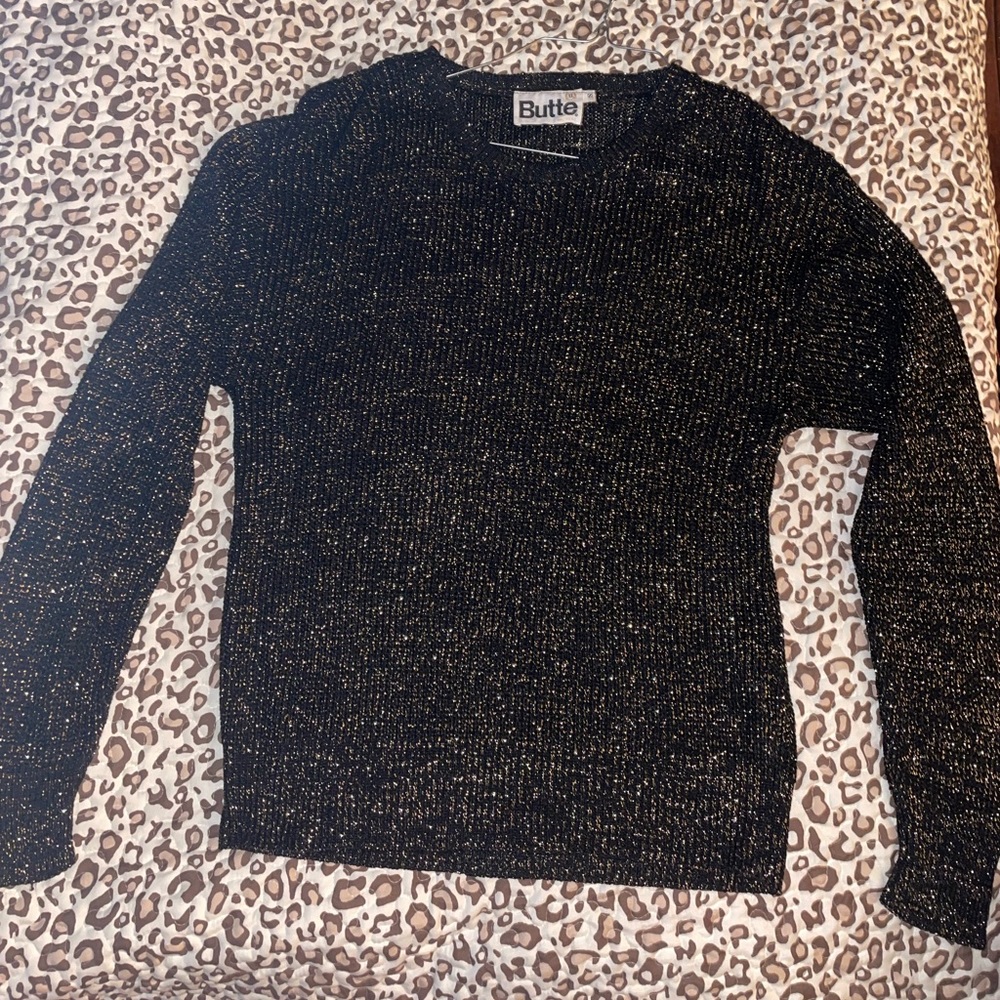 Black and Gold sparkle sweater